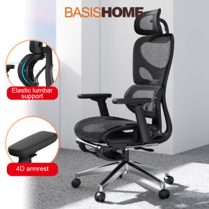 Ergonomic Office Chair with Lumbar Support 4D Adjustable Arms Headrest High Back Computer Chair