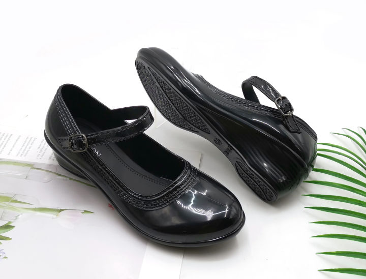 Lazada black shoes with on sale heels