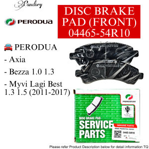 【💯ORIGINAL】04465-54R10 PERODUA DISC BRAKE PAD (FRONT) (1 SET 4 PCS) PERODUA AXIA/ BEZZA/ MYVI LAGI BEST (2011-2017)