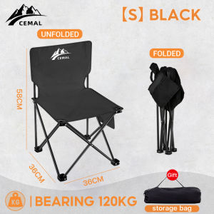 CEMAL Camping Chair Home Outdoors Aluminum Foldable Travel Chair with High Load-Bearing Capacity