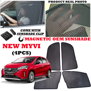 PERODUA MYVI 2018-2025 G3 Magnetic Sunshade OEM Custom Fit Car Door Window Cover Mesh Net UV Sunlight Protector Sun Protection