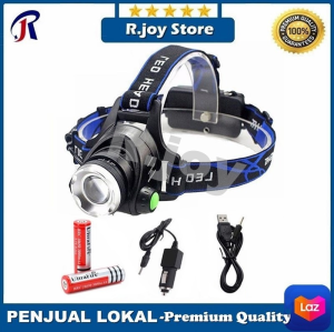 High Power Headlamp LED Cree XML L2 dengan Charger - 568D
