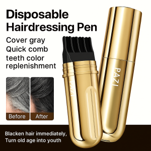 Quick Hair Styling Pen Cover Gray Hair Disposable Hairdressing Pen With Comb Teeth Waterproof Sweat-Proof Hair Coloring Pen