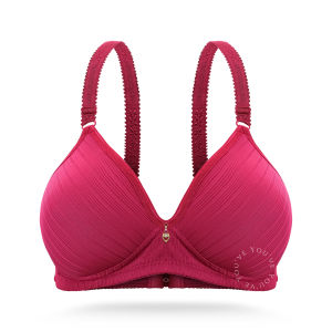 Youve ( You Have ) BH Bra Wanita BH Tanpa Kawat Busa Tipis Motif Garis 100122