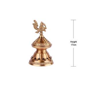 Brass Peacock Lobandan Dhoop Incense Burner