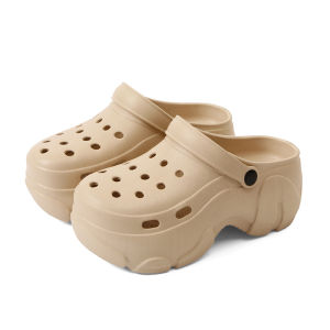 [Free Shipping] Summer Versatile Lemon High-Heeled Clogs for Women Cartoon Fashion Trend Suitable for Outdoor Wear Closed-Toe Half-Slippers 2025 New Model