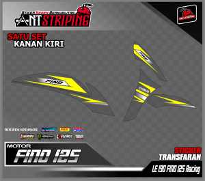 [COD] Striping Stiker TRANSPARAN BENING Motor Fino- Stiker Variasi Semifull simpel Racing LE190