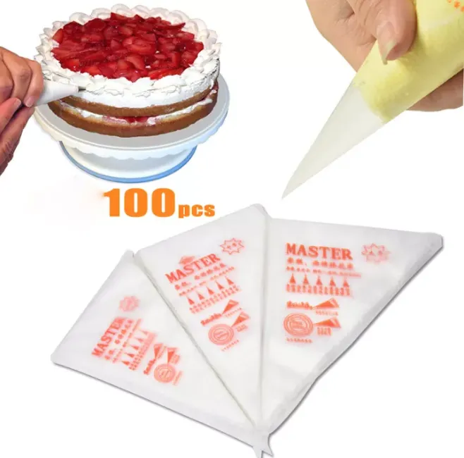 100pcs/set Disposable Pastry Bags Cake Decoration Kitchen Icing Food Preparation Bags Cup Cake Piping Tools For Baking | Lazada Philippines