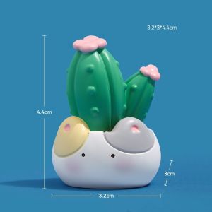 Creative Healing Wealth Green Plant Decoration Mini Simulation Resin Potted Plant Table Decoration