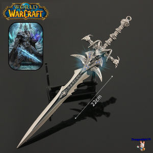 Mô hình sưu tầm Warcraft Lich king Frostmourne Sword kiếm kim loại 22cm 30cm kèm kệ trưng bày