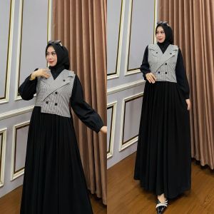 Gamis cantik rompi 941 / dress wanita / gaun mewah