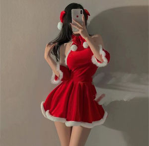 U Gonna S Christmas Sleepwear for Women Dress Red Sleeveless Push Up Lingerie Nightwear Fashion 2025 New Design Elastic Party Christmas Gift