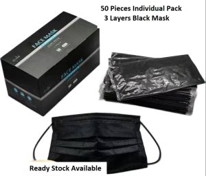 BFE above 95% Individual Pack 3/4 Layers Black/Pink/White/Grey/Blue Disposal 50 Pieces Mask
