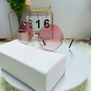 European and American personality polygonal gradient lenses outdoor fashion sun shading anti-UV sunglasses for men and women 6001
