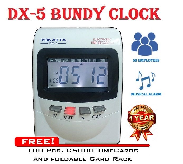 Electronic Digital Bundy Clock Time Attendance recorder machine DTR
