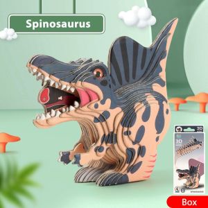 3D Puzzle Paper Dinosaur Goodie Bag DIY Childrens Educational Toy Jigsaw Puzzle Birthday Party Gift