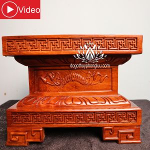 Đôn chân loaKỷ chiệnĐế vuông gỗ hương cao 20cm nhiều cỡ mặt vuông