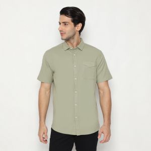 POLICE Kemeja Polos Cotton Slim Fit Pria