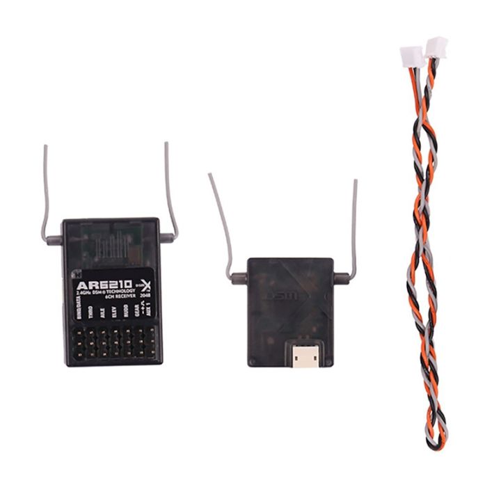 AR6210 DSMX 2.4G 6 Channel Receiver Receptor W Satellite for DSM2 DX6i ...