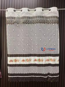 Half-Curtain Lace Hem Short Curtain For Bedroom Kitchen Small Window Drapes Dust-proof Cabinet Door Curtains Decor Curtains A-2043