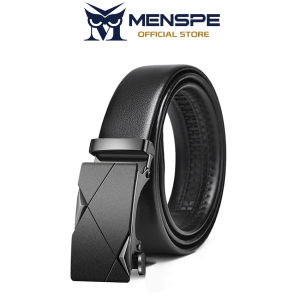 MENSPE Men’s Belt Business Belt Stylish Automatic Buckle Belt PU Leather Waistband Suit Pant Belt Stylish Simple Nice Waistband Durable Belt