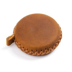 DAPPER Vintage Leather Tape Measure Handmade Portable RetractableTape Measure Soft Cowhide Leather Roll Measure Tape Sewing Tools