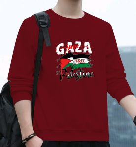 Sale Spesial Sweater Crewneck Elegan Kaos Pria Trendy Sweatshirt Kasual Sweter Cowok Free Gaza