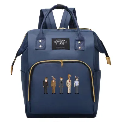 Mothers diaper backpack multifunctional for outdoor use storage and organization of care supplies cartoon series