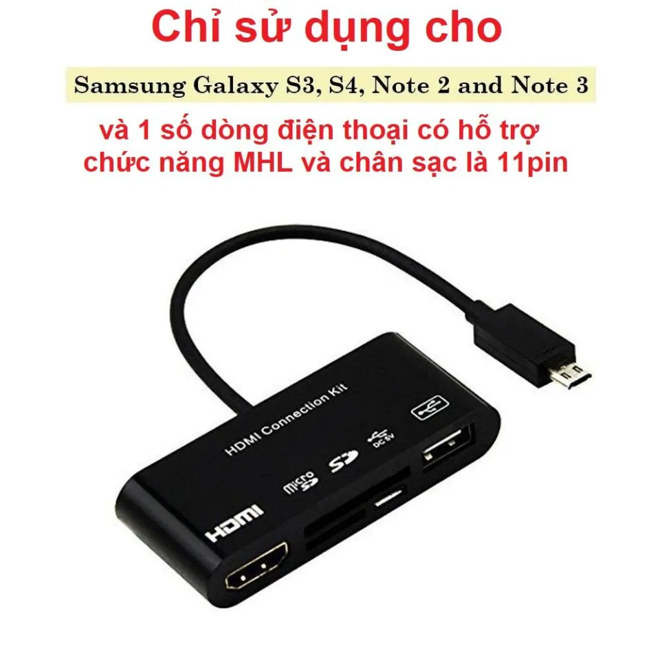 HDMI Connection Kit USB OTG HUB MHL to HDMI Adapter for S3/S4/S5