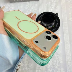 Slim Candy Color Wireless Charging Case For iPhone 17 Air 16 15 14 13 Pro Max For Magsafe Matte Back Protection Cover