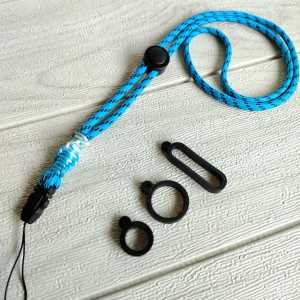 Tali Gantungan Hp Multifungsi Warna Biru Model Simpul DNA