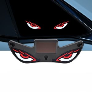 LIUJIR Solar Powered Solar Demon Eye Light Wireless LED Vehicle Signal Lights Safety Signal Lamp Suction Cup Anti-Rear-End Light Car Interior