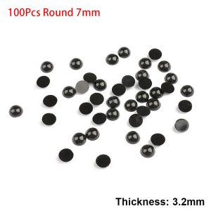 BETTERFORM 100-500Pcs Black Round Half Round Beads Plastic DIY Crafts Toy Eye Bead 3-8mm Toys Eyes Accessories Children Kids