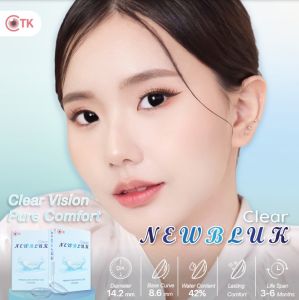 SOFTLENS BENING NEWBLUK CLEAR MINUS (-0.50 sd -10.00) MADE IN KOREA DIA 14.2MM By CTK / Softlen Softlen Soflens