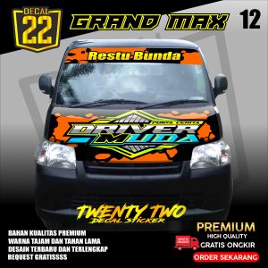 decal stiker kabin depan grand max pick up kode 12 TWENTY TWO
