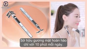Máy massage nâng cơ tạo khuôn mặt Vline công nghệ dòng điện sinh học vi điểm Nanotime F83L