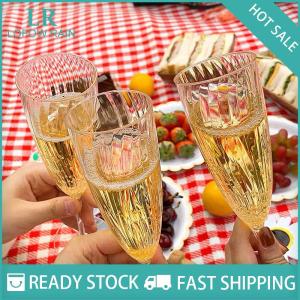LF Wholesale✨Flash Sale ✨ 1 8PCS Plastic Champagne Glasses Flutes Disposable Perfect for Wedding and Shower Party Supply Clear Cups Drinkware Gift