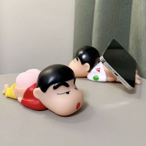EL TRONICS Figure Model Creative Phone Holder Anime Crayon Shin-Chan Q Version Mobile Phone Stand Car Decoration Toy Portable Cell Phone Bracket Home Ornaments