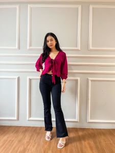 Atasan Top Blouse Wanita Kaira Rayon Polos