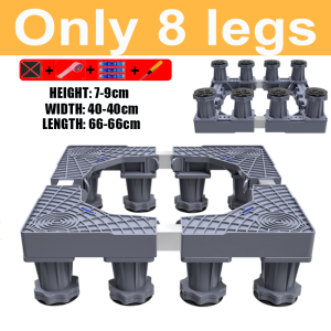 💪🏽Load-bearing 999KG💪🏽Washing Machine Stand Heavy duty with Wheels 8 Legs 8 Wheels Bearing999kg Refrigerator Rack Stand Special Base Washing Machine Upgraded Steel Movable Base Multifunctional Refrigerator Bracket Stand