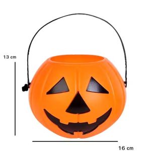 Liplasting ฮาโลวีนลดราคา ถังฟักทอง มี 2 ขนาด (6.5ซม./10.5ซม.) ฟักทองฮาโลวีน ตกแต่ง Halloween อุปกรณ์ตกแต่ง ถัง ของตกแต่ง รวมของตกแต่ง ฟักทอง อุปกรณ์ฮาโลวีน Bojind