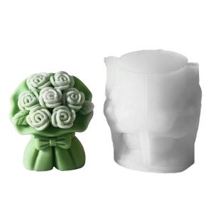 Reusable Silicone Mold for Crafting Detailed Rose Bouquet Handmade Soap Making Mold Resin Craft Supplies