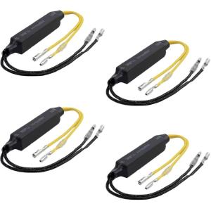 ตัวต้านทานซ่อมไฮเปอร์แฟลชสำหรับสัญญาณไฟเลี้ยว LED รถจักรยานยนต์ชุด4ชิ้นกำจัดรหัสข้อผิดพลาดแอปพลิเคชันสากล