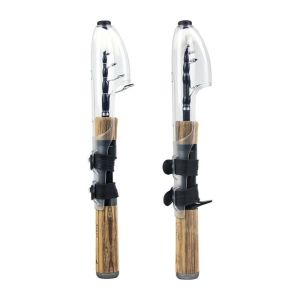 TEN Imported FUJI Guides Retractable Baitcasting Rod Elastic Titanium Alloy Tip 28cm Length Lure Fishing Rod Compact Retractable Design Travel Fishing Rod River Fishing