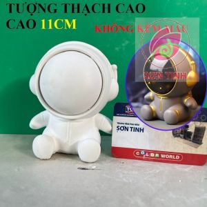 Tô Tượng Thạch Cao C15 Con cừu Ống Bút sen đá trang trí hoa giấy dễ thươngTượng trắng
