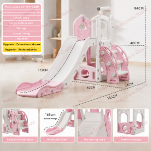 PlayPark 9 IN 1 Slide for Kid Playground Big Size Slide Detachable Indoor Toys Set Gift for Kids Aged 0-13