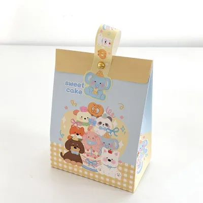 Túi quà giấy kèm quai ghim hình thú happy túi quà đa năng Size 10.8*6.5*14.4CM Tặng sinh nhật quà tặng nhỏ