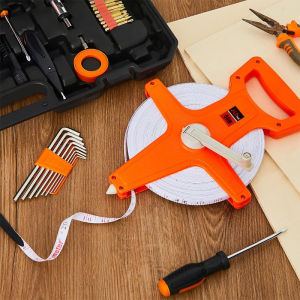 ★COD★ Meteran Tancap 30 Meter Roll Gulungan Meteran FIBER ROLL PANJANG METERAN ROL FIBER MEASURING TAPE