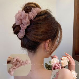 Korean Style Fairy Summer Mesh Hairpin Female Head Back Temperament Grab Clip