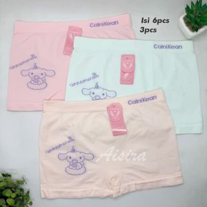 6pcs 3pcs Celana Dalam Boxer Cinnamonroll Anak Perempuan  Usia 1 - 6 Tahun / CD Anak Perempuan Lucu